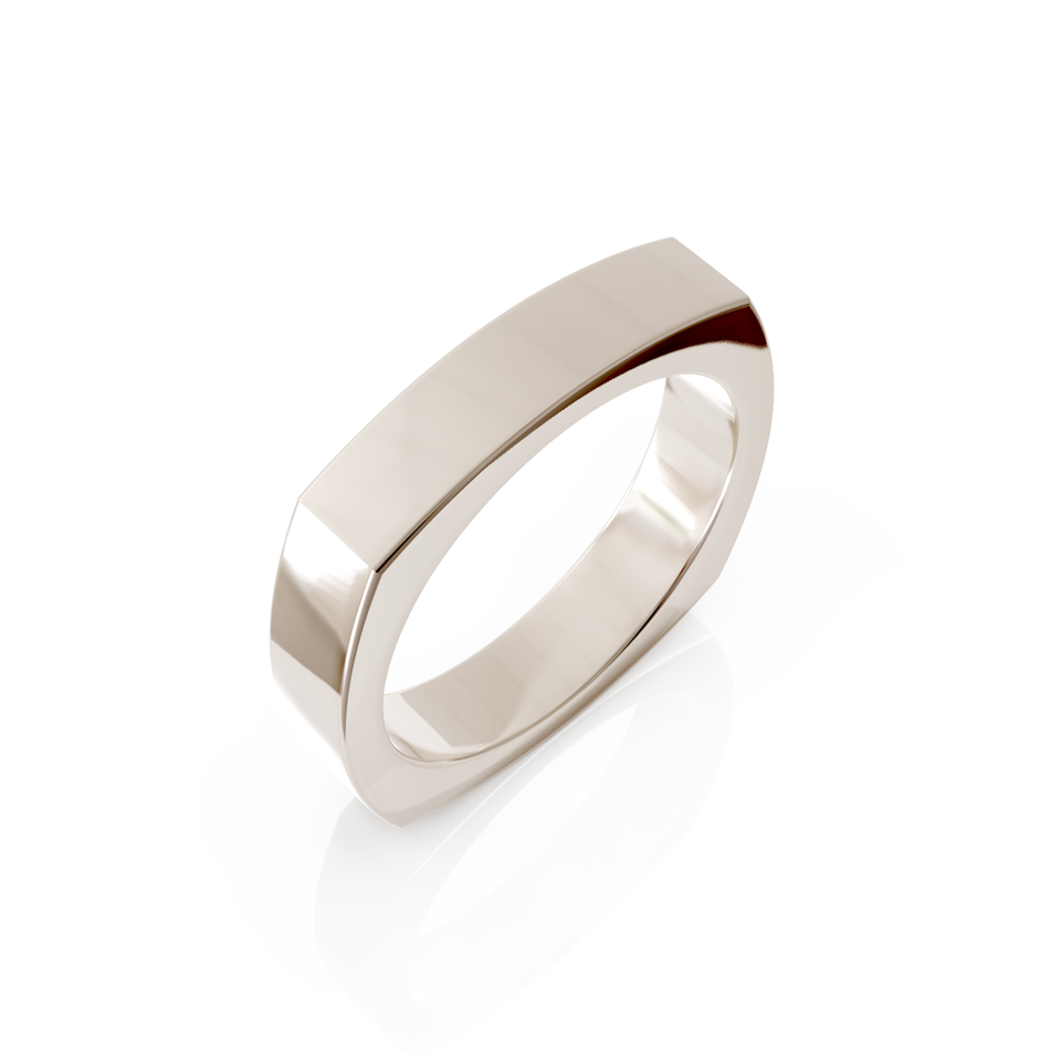 square comfort-fit ring