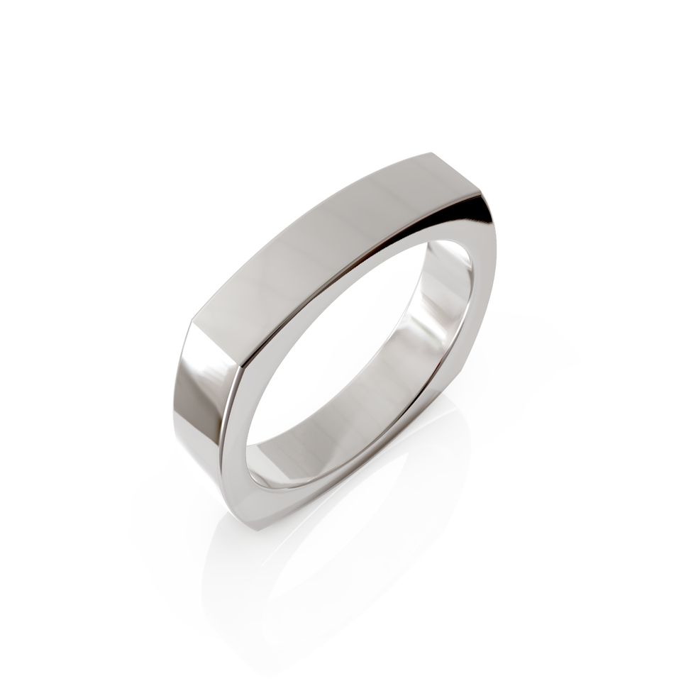 square comfort-fit ring