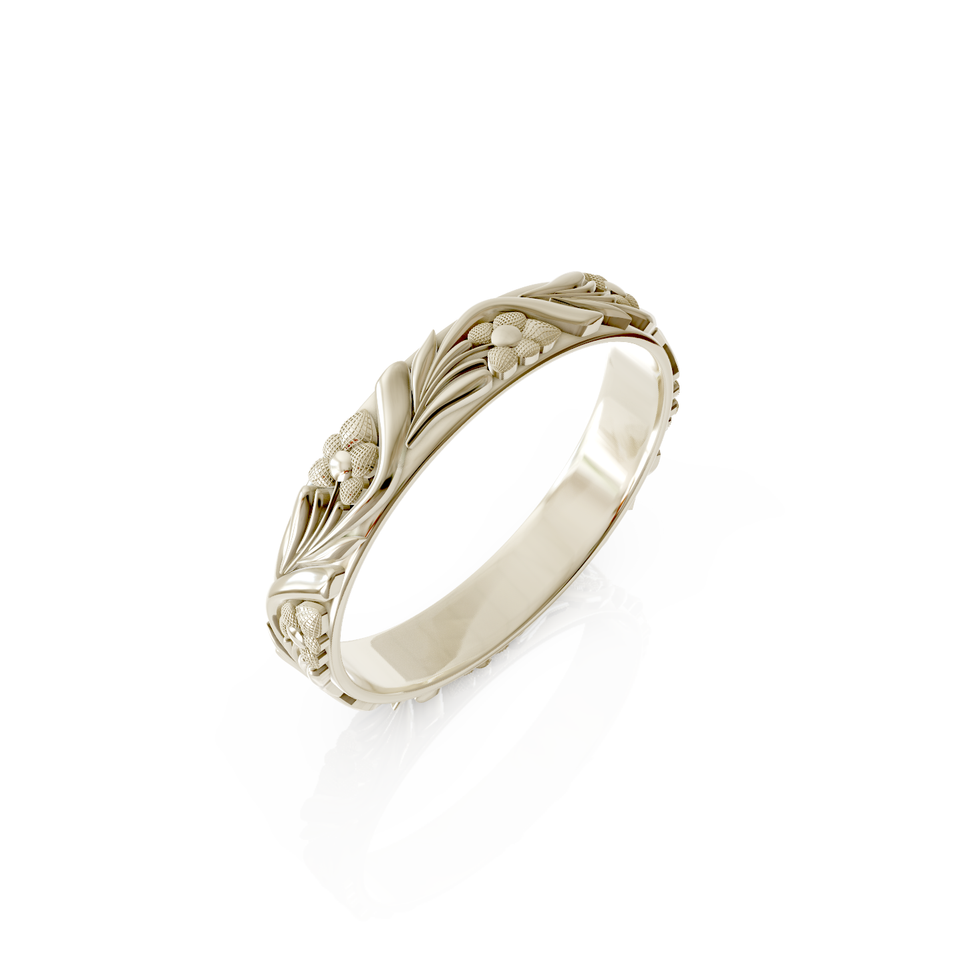 floral motif ring