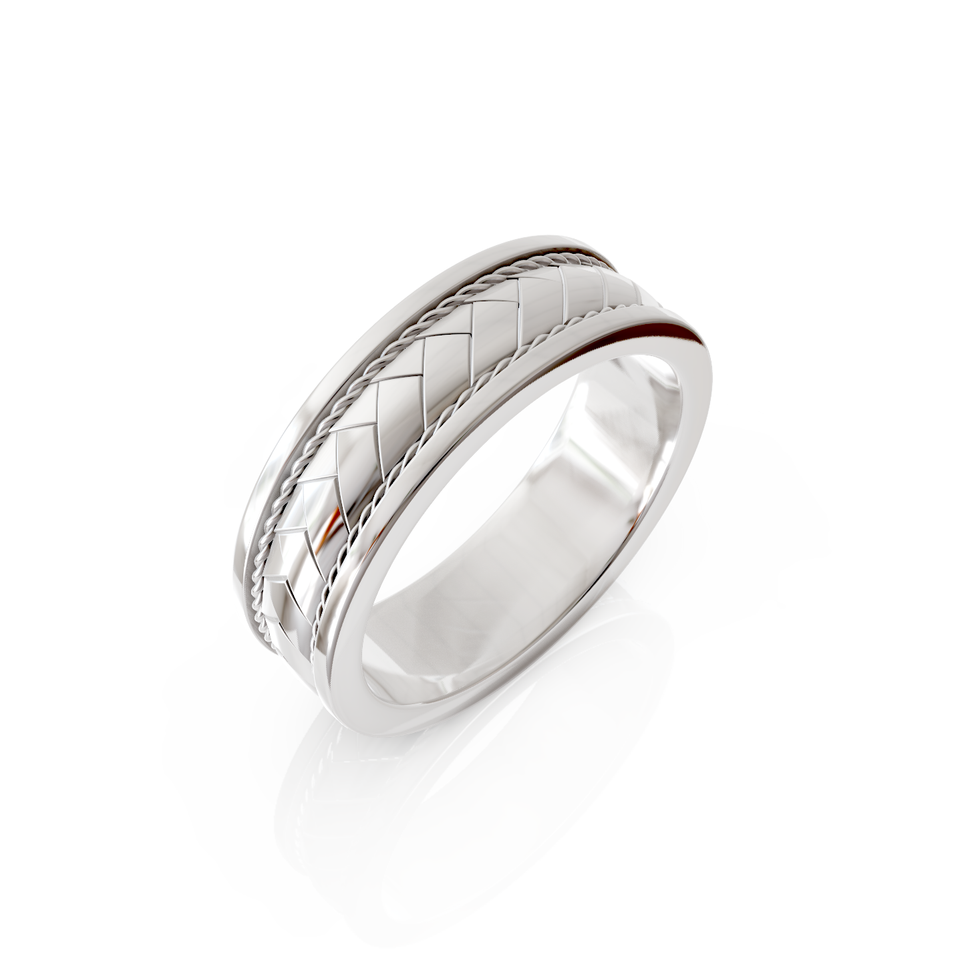her twist braided wedding ring